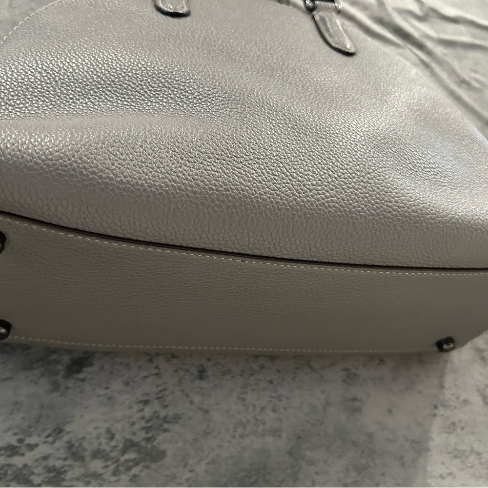 Coach Silver Leather Satchel - Picture 9 of 12